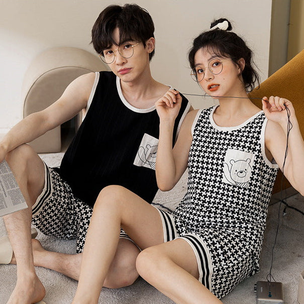 Cartoon Couple Pajamas: Fun & Cute Matching Summer PJs