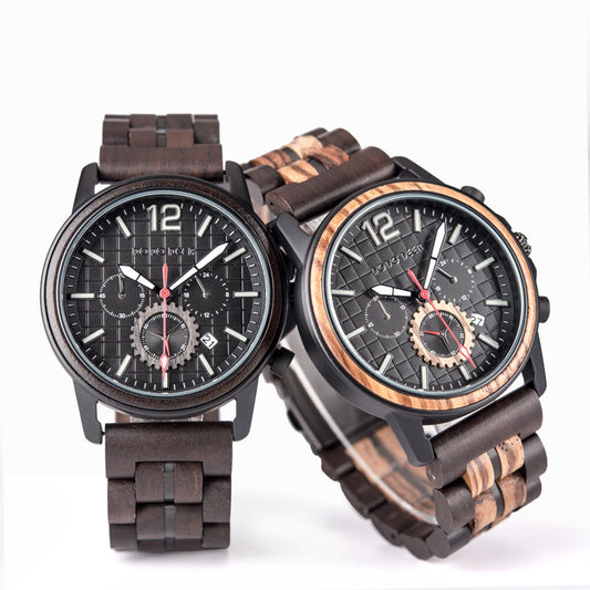 Multifunctional Matching Couple Watch Set with Custom Engraving