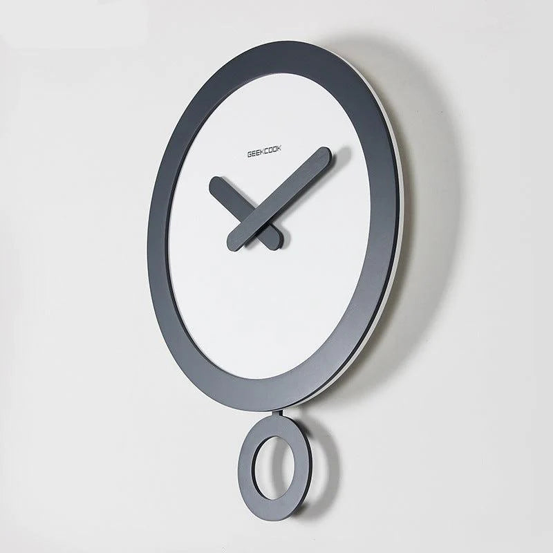 Modern Minimalist Pendulum Silent Wall Clock (13.8")