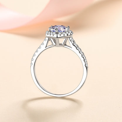 Custom 1 Carat Moissanite Heart Ring Gift for Her
