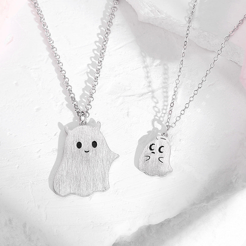 Custom Engraved Monster Funny Necklaces for Couples