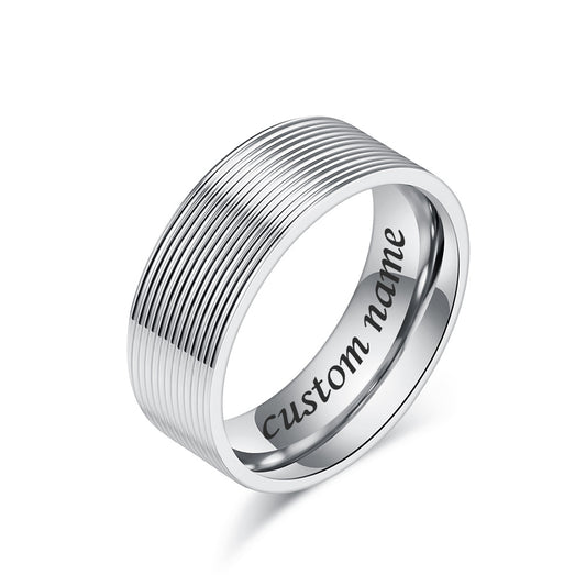 Custom Engraved Marriage Ring for Men