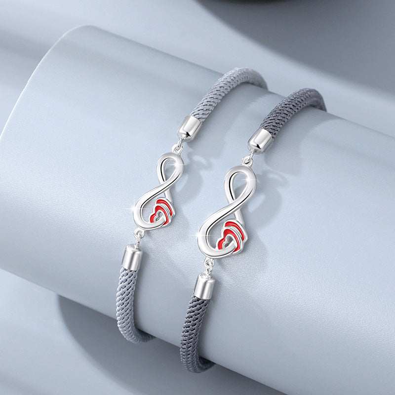 Infinity Distance Relationship Bracelets for Couples