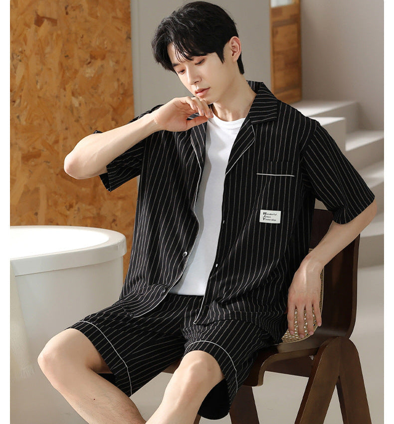 Gullei™ Sleepwear Set Striped Short Sleeve 100% Cotton