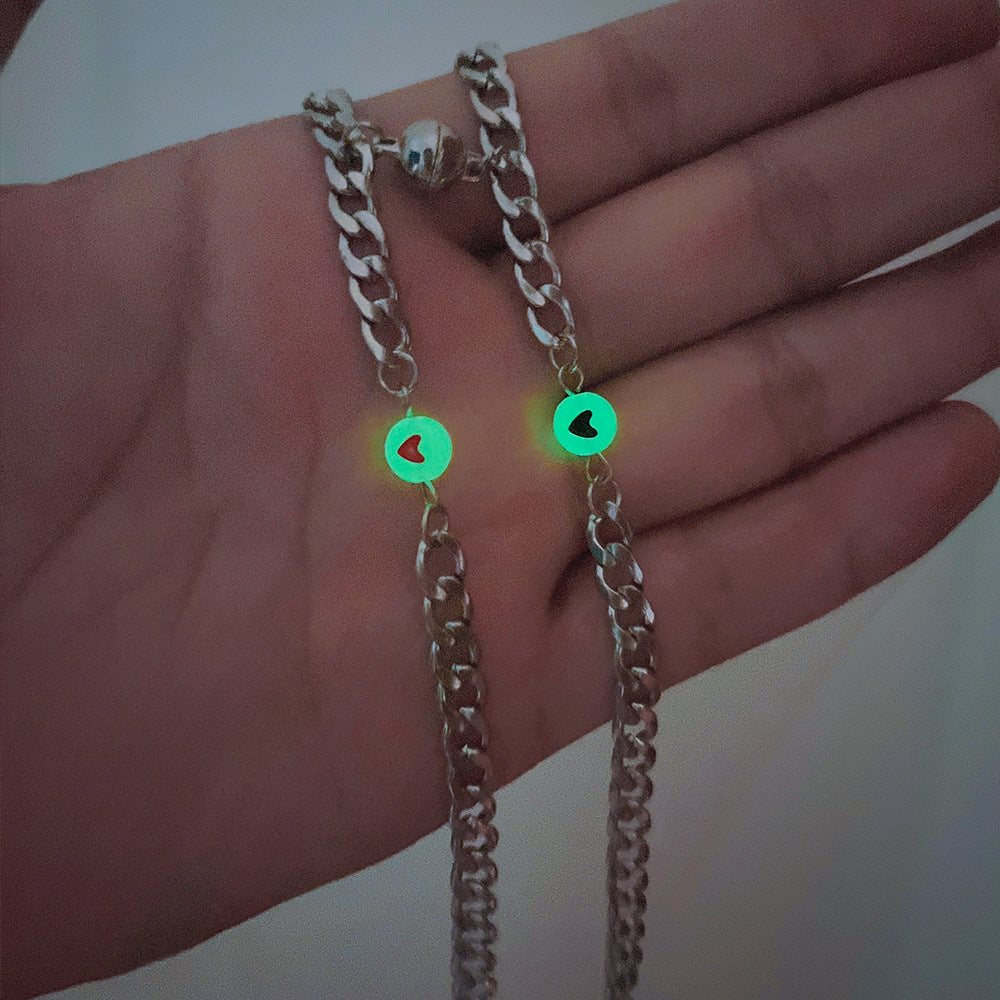Glow in Dark Magnetic Friendship Bracelets Set of 2