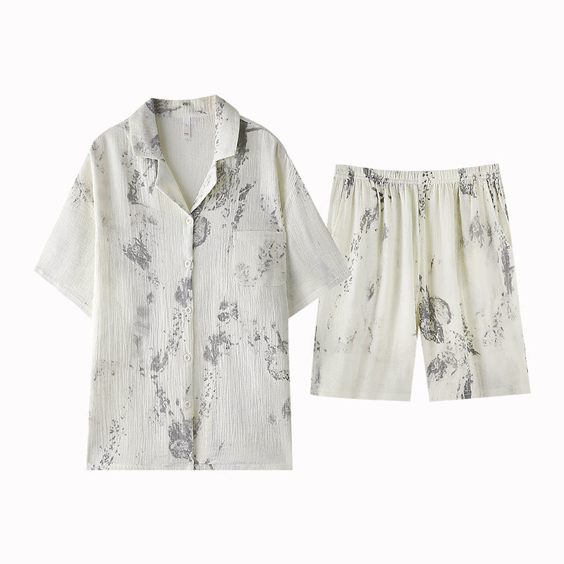 Dreamy Cloud Print Cotton Pajama Set for Couples