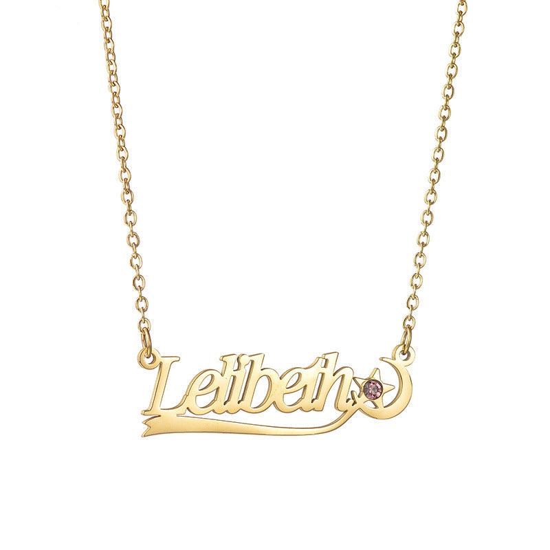 Personal Name Birthstone Necklace