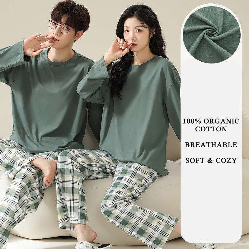 Matching His and Hers Sleepwear PJs Set 100% Cotton