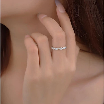 Matching Zirconia Adjustable Size Rings Set for Couples