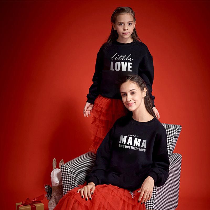 Mom and Daughter Pullover Long-sleeved Sweatshirts