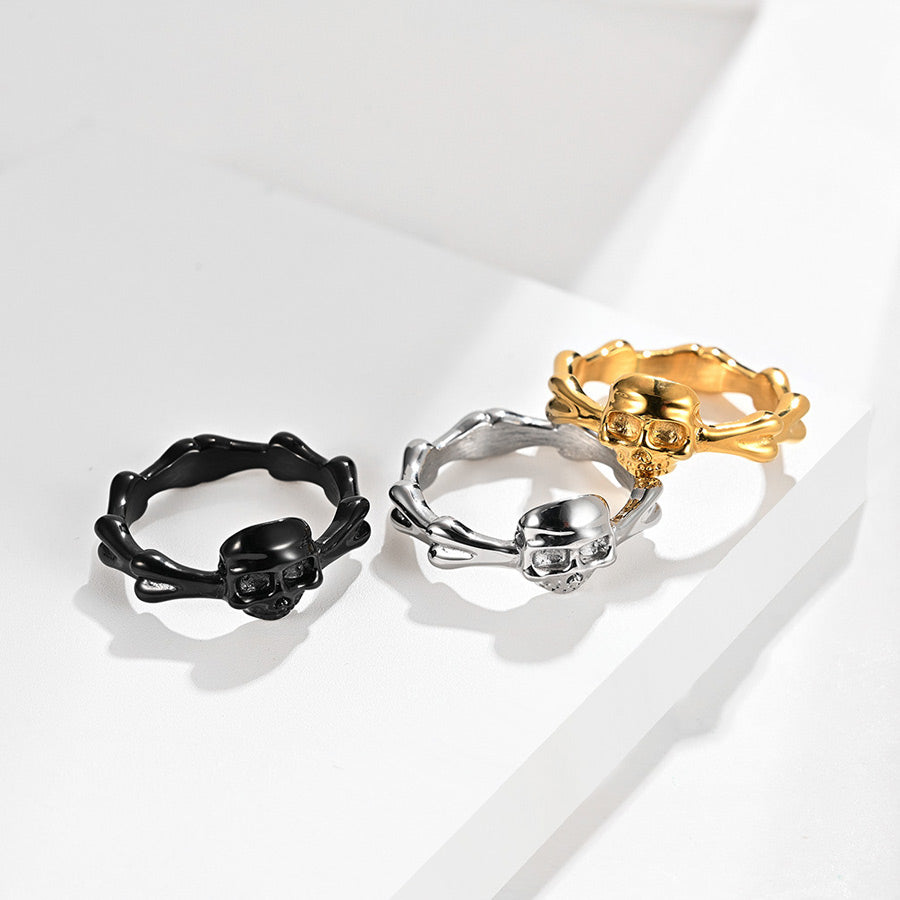 Custom Punk Skull Ring for Him