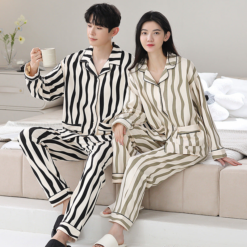 Matching Long Sleeve Couple PJs Set