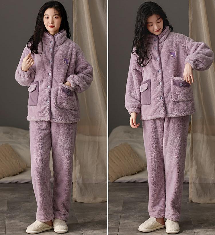 4-Piece 100% Flannel Pajamas for Couples