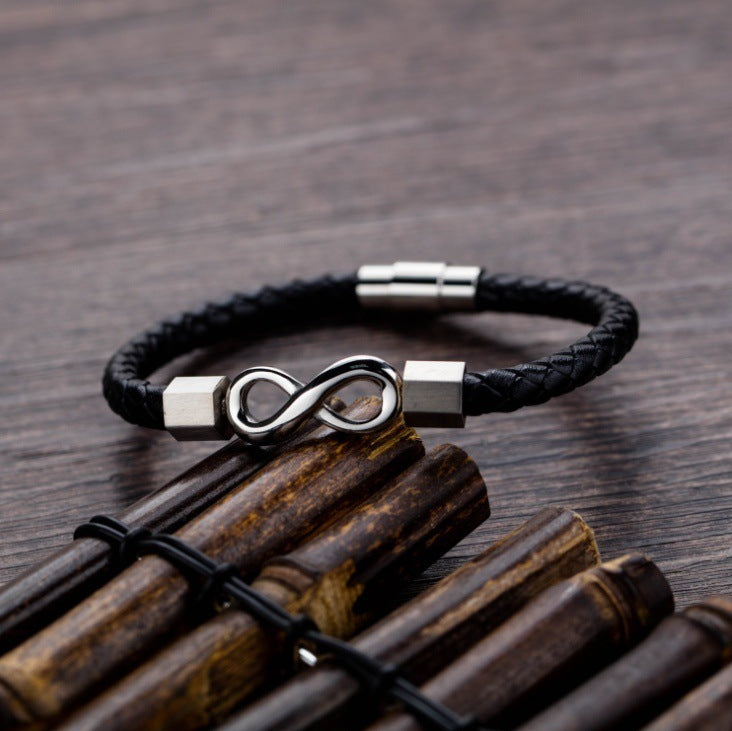 Personalized Infinity Charm Bracelet for Men