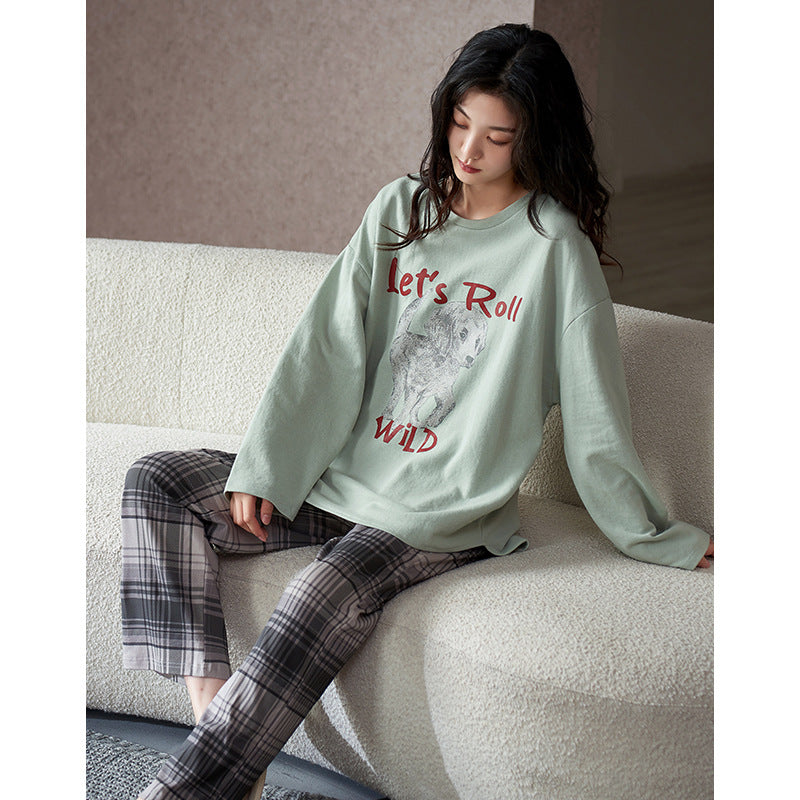 Matching Cotton PJs Sleepwear Set for Couples