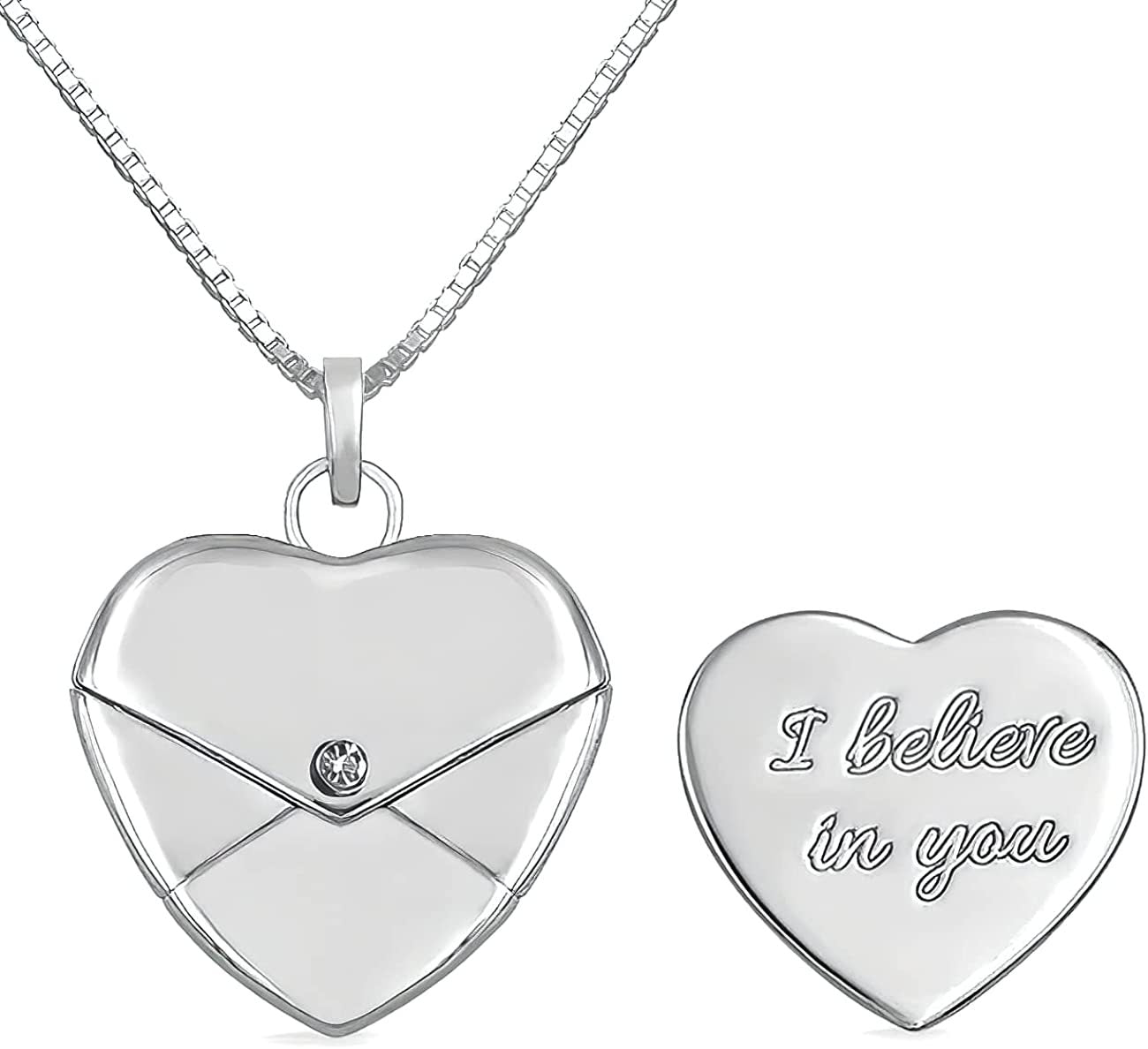 Custom Heart Love Letter Pendant Necklace