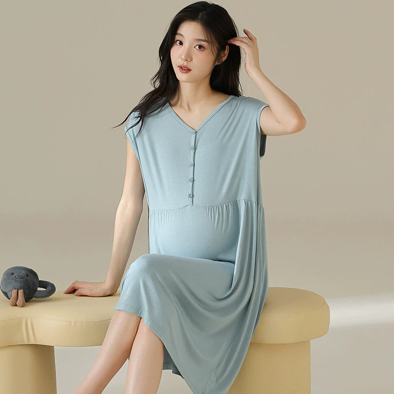 Gullei™ Maternity Pjs with Breast Pads Organic Cotton