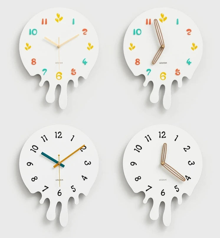 Minimalist Analog Silent Melting Wall Clock