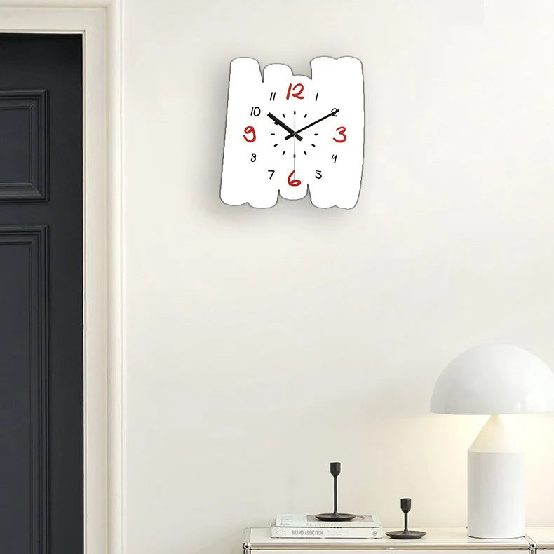 Paint Strokes Shaped Silent Wall Clock – Artistic Design