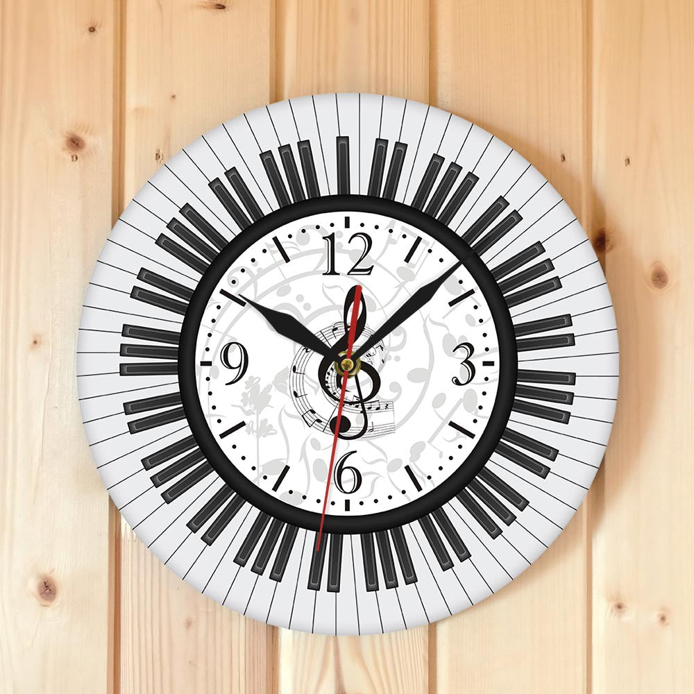 Wall Deco Clock Gift for Piano Teacher