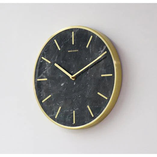 Natural Marble Pendulum Silent Wall Clock (14")