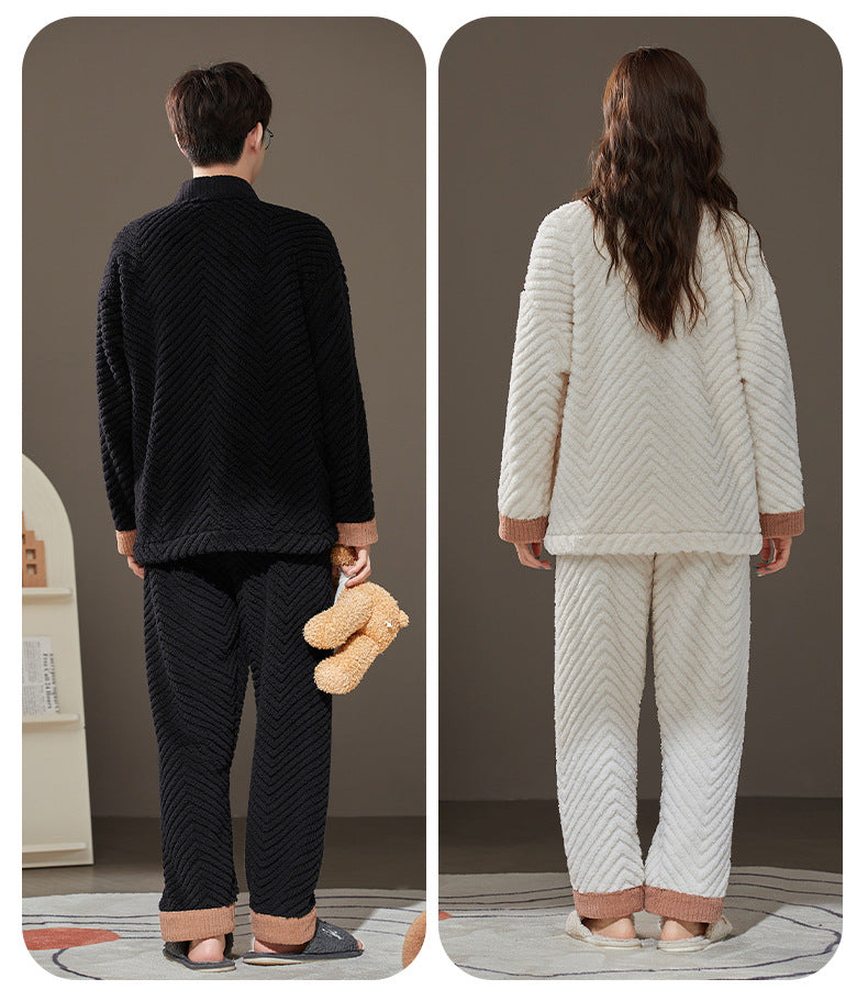 Matching Couples Flannel Pajamas Loungewear Set