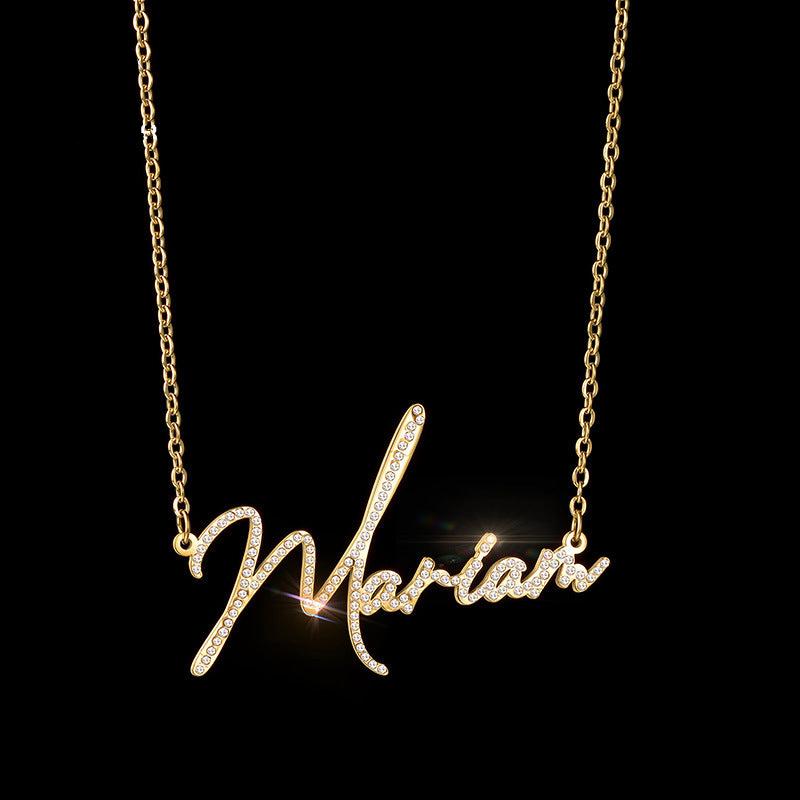 Custom Signature Diamond Necklace