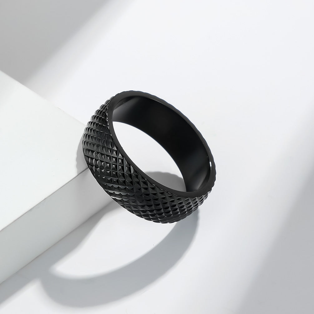 Engraved Lozenge Promise Ring for Men