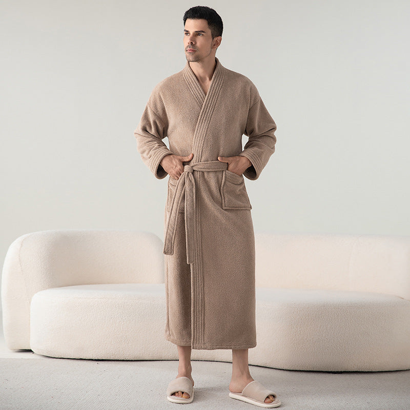 Thickened Flannel Matching Winter Robes Set