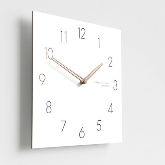 Square Deco Silent Wall Clock 30cm