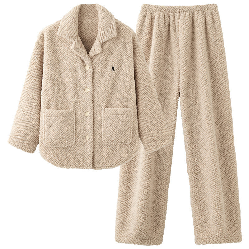 4-Piece Flannel Matching Winter Pajamas for Couples