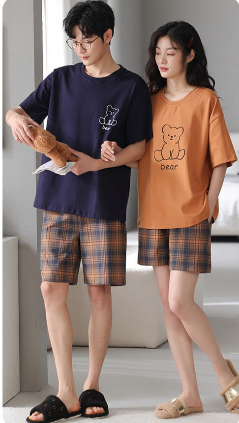 Matching Bear Pajamas Nightwear for Couples