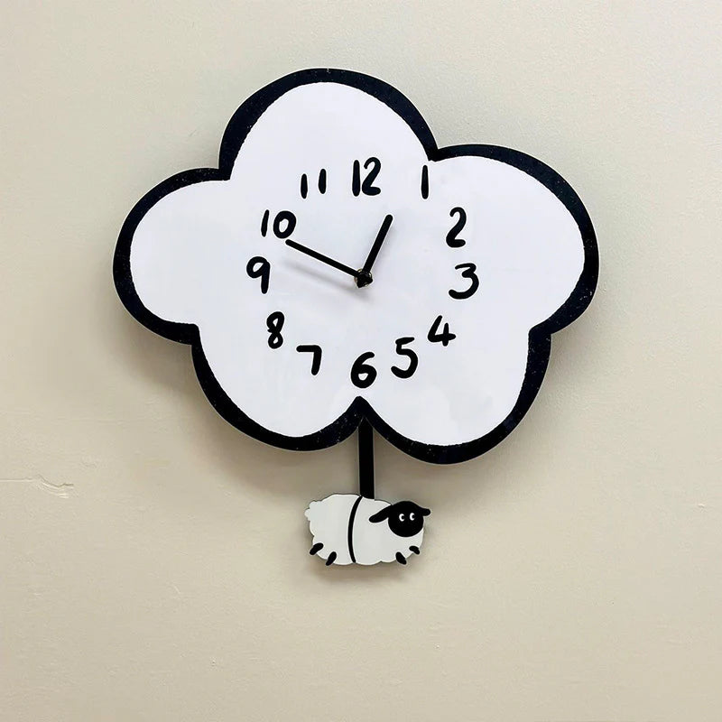 Swinging Sheep Silent Pendulum Wall Clock (38 cm)