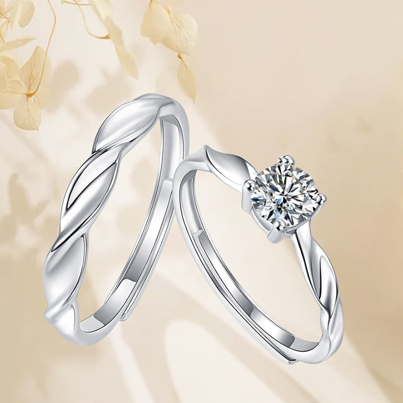 Engravable Mobius Promise Rings for Couples