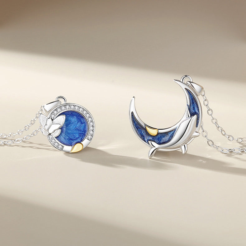 Sun and Moon Best Friends Necklaces Set