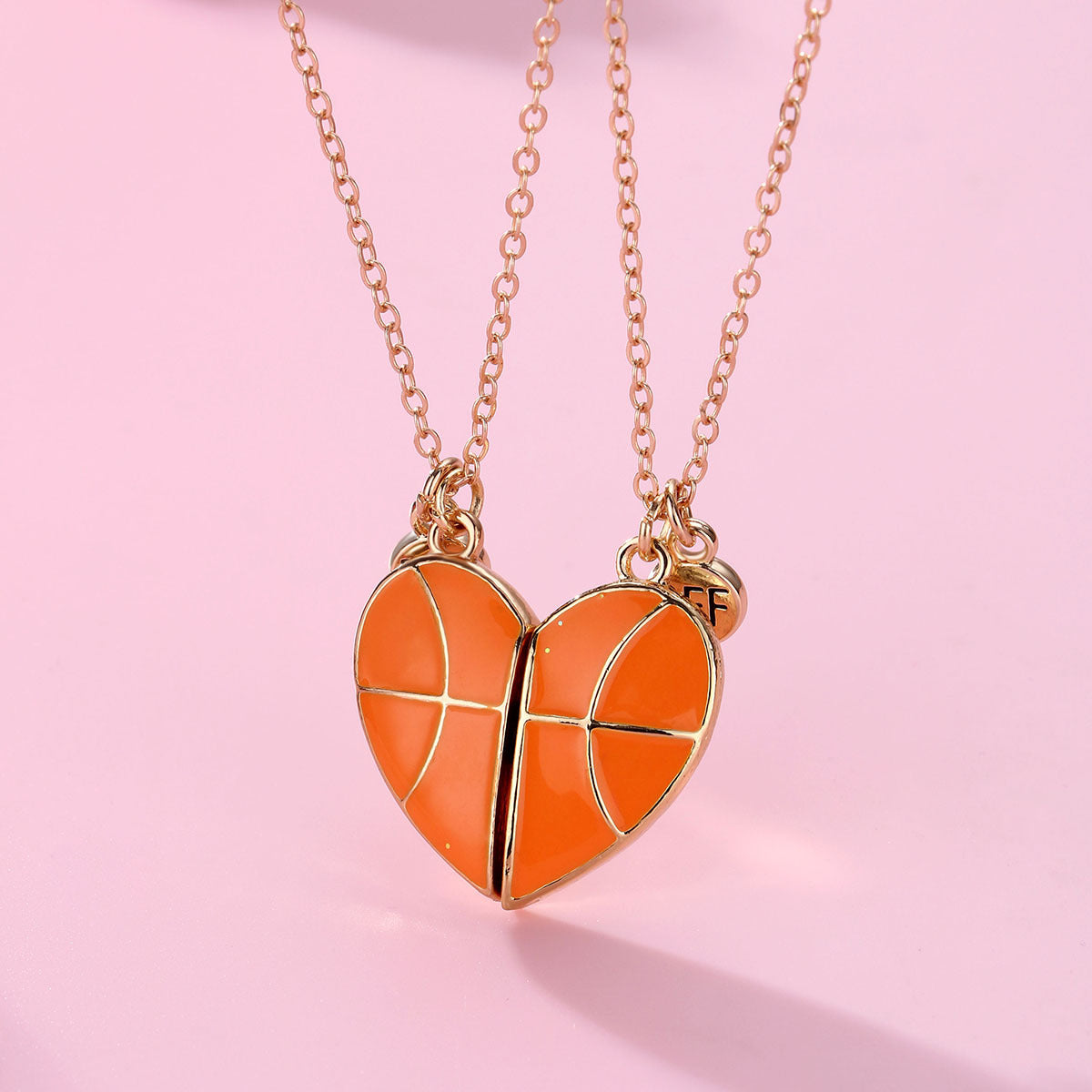 Magnetic Bff Friendship Necklaces Gift for Basketball Fans