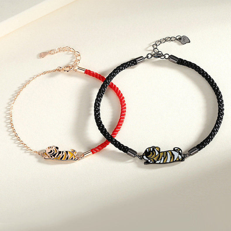 Engraved His Hers Bracelets Gift for Panther Lovers