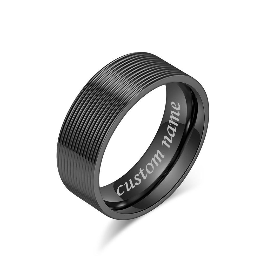 Custom Engraved Marriage Ring for Men