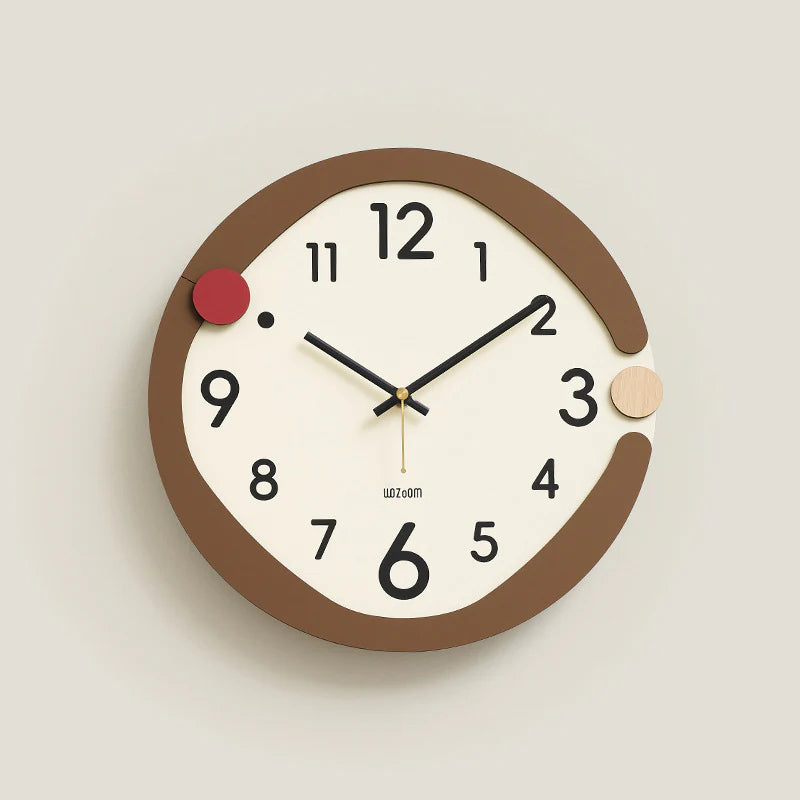 Minimalistic Nordic Wall Décor Silent Clock – Elegant and Quiet Design