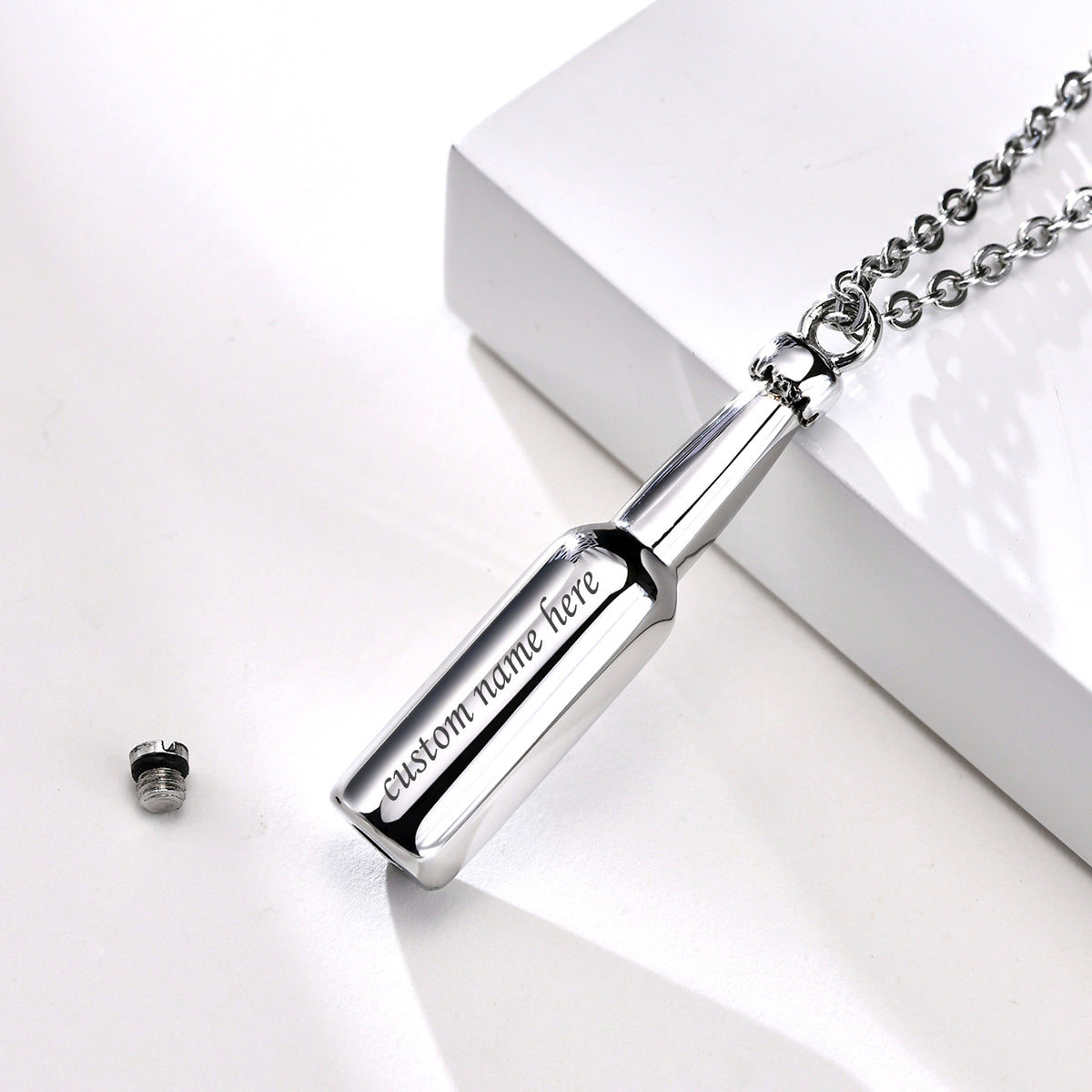 Memorial Urn Cremation Bottle Pendant Necklace
