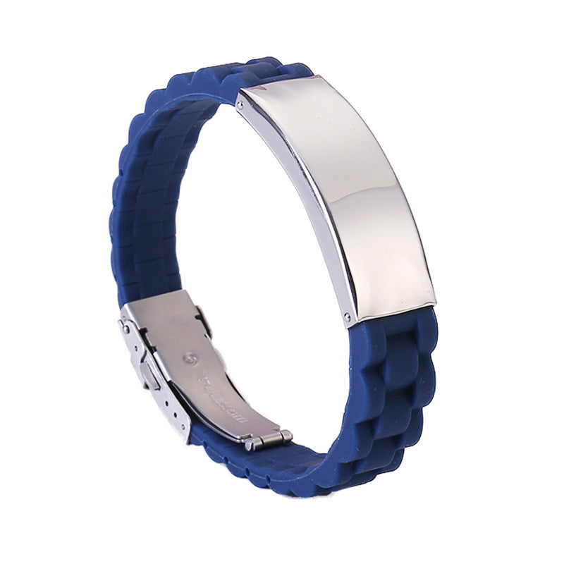 Engravable Sports Waterproof Bracelet for Men