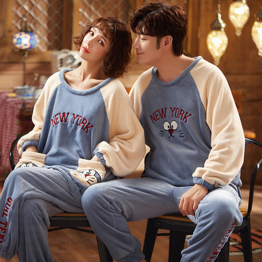Matching Winter Pajamas Sleepwear Set for Couples
