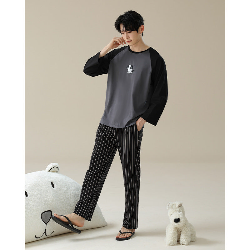 4-Piece Cute Puppy PJs/Loungewear Set for Couples