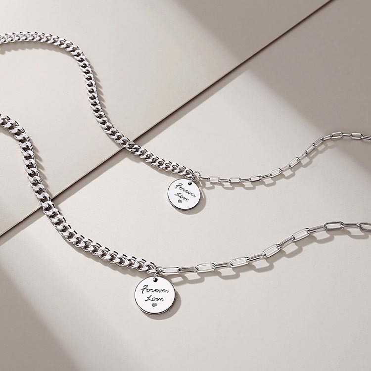 Forever Love Engraved Promise Bracelets Set