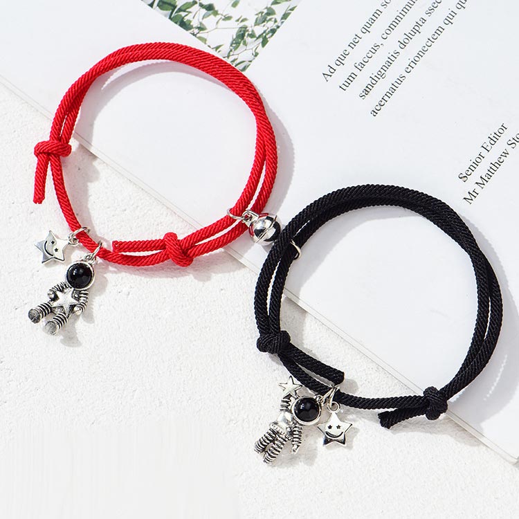Astronauts Magnetic Connecting Couple Bracelets Set