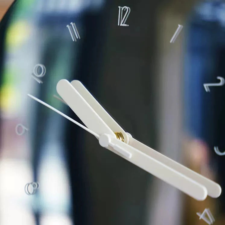 Modern Mirror Circular Analog Silent Wall Clock - 12 Inches