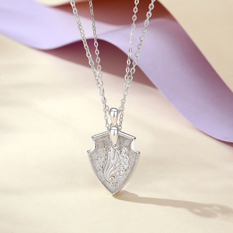 Knight and Angel Wings Matching Necklaces for Couples