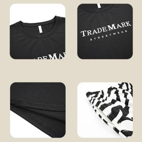 Zebra Pattern Matching Pajamas Set for Couples