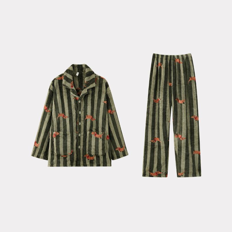 Matching Winter Pajamas for Couples - 100% Thickened Polyester