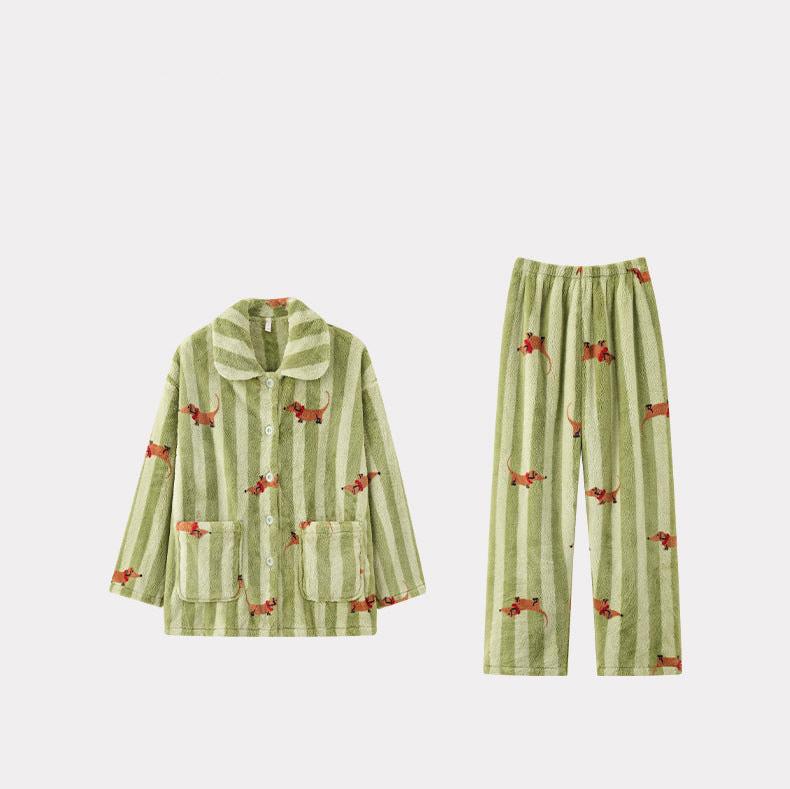 Matching Winter Pajamas for Couples - 100% Thickened Polyester
